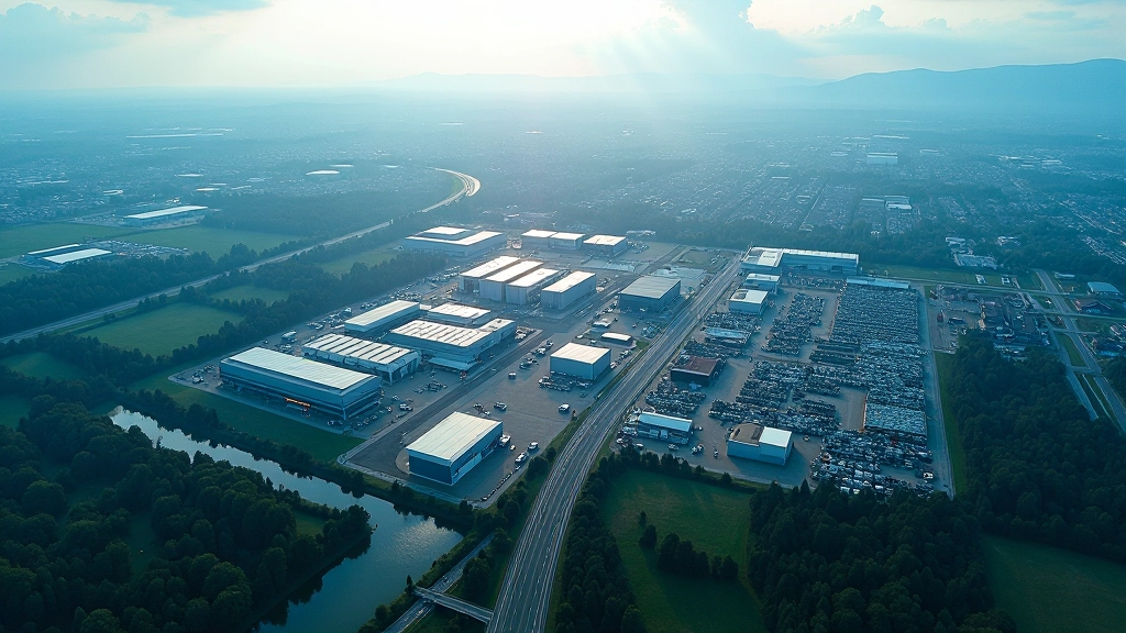 Luftaufnahme von Produktionsstandorten und Ballungsräumen in Baden-Württemberg und Bayern, Automobilindustrie-Zentren