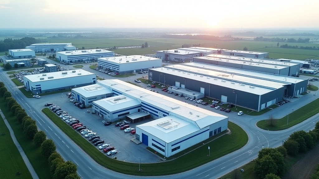 Deutschlands Wirtschaftszentren mit Automobilindustrie-Fokus, Fabrikhallen und Infrastruktur