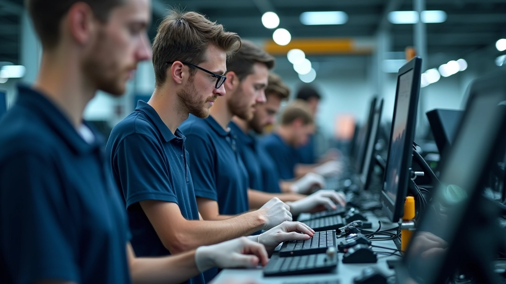 Umschulungsprogramm: Fachkräfte lernen an modernen CNC-Maschinen und Elektrosystemen